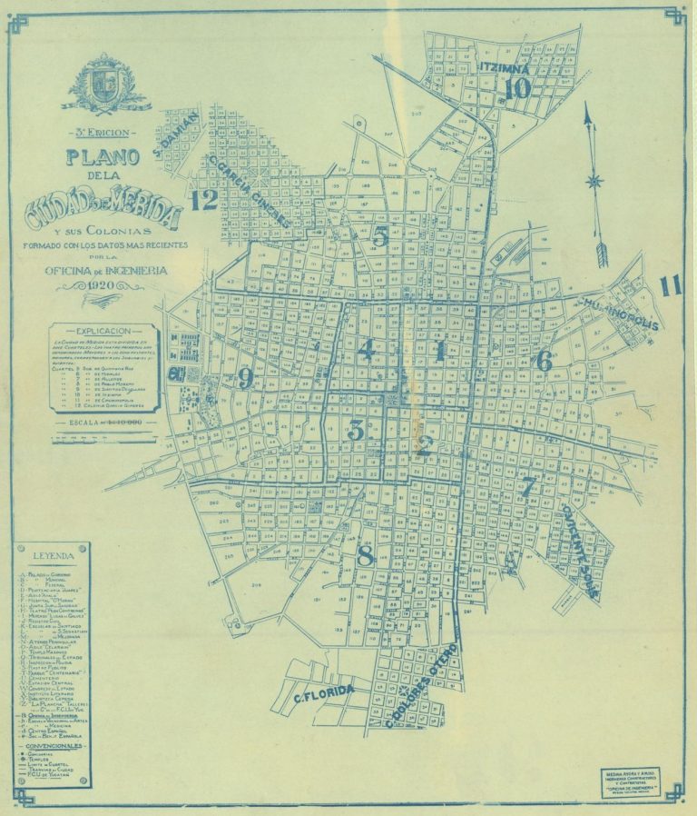 Mapas De La Ciudad De Mérida Yucatán Historia 5652